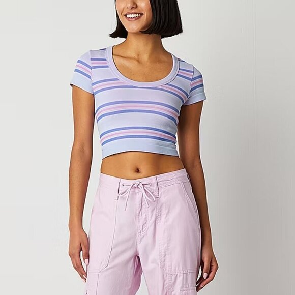 Arizona Women's/Juniors Short Sleeve Cropped T-Shirt - Picture 1 of 8